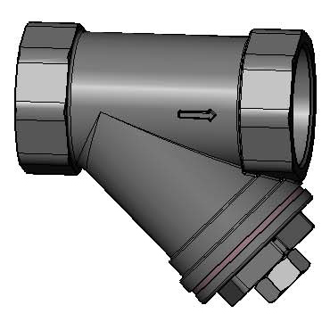 Сетчатый наклонный фильтр из стали - внутренняя резьба BSP