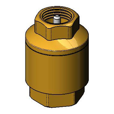 Осевой обратный клапан из латуни с внутренней резьбой BSP